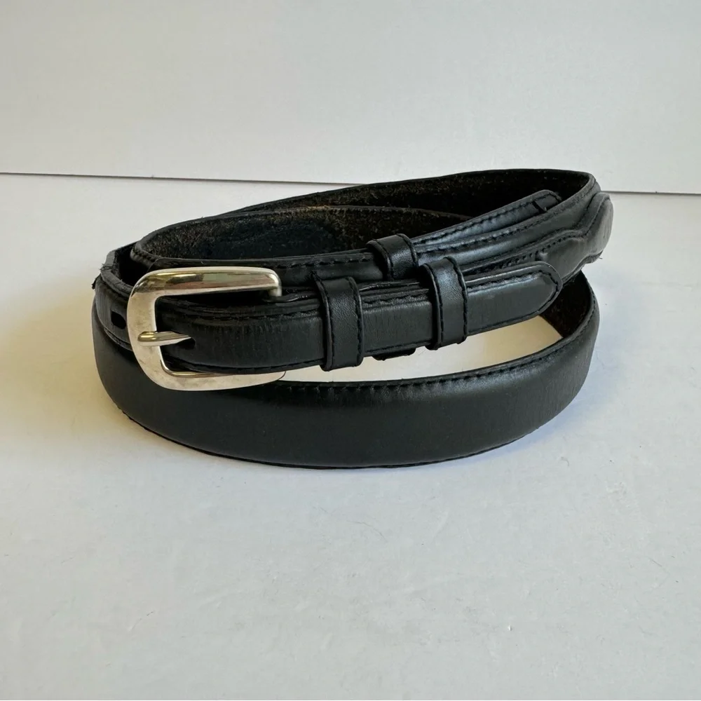 Vintage Black Leather Ranger Belt Cowboy Western Rancher‎ Mens 36 / 38
